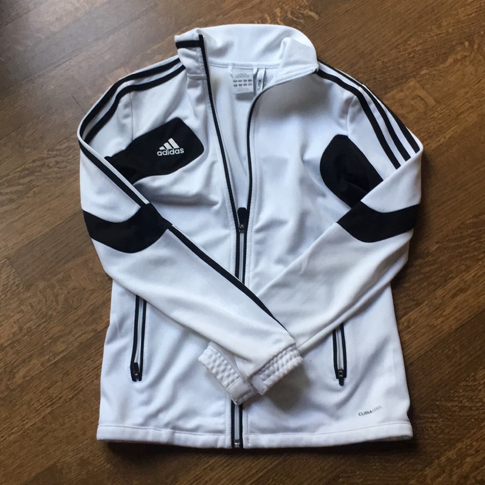 Adidas White soccer jacket